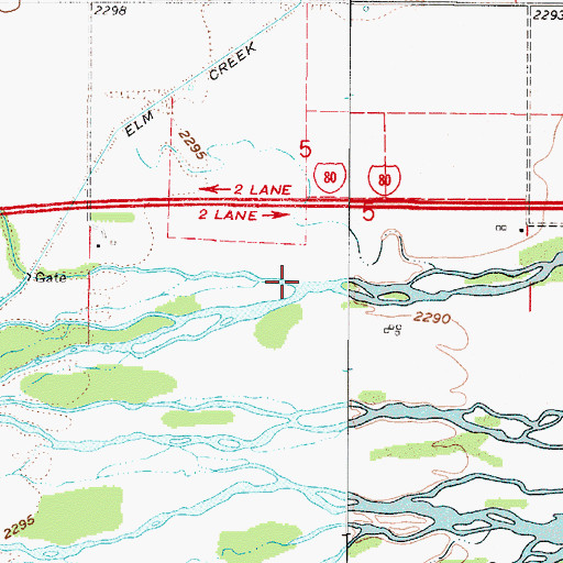 Topographic Map of Spring Creek, NE