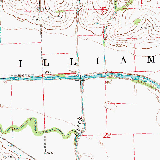 Topographic Map of Spring Creek, NE