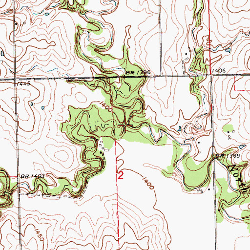 Topographic Map of Spring Creek, NE