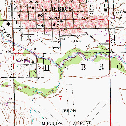 Topographic Map of Spring Creek, NE