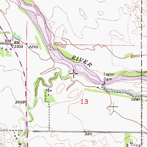 Topographic Map of Spring Creek, NE