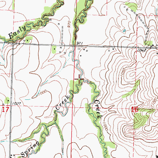 Topographic Map of Spring Creek, NE