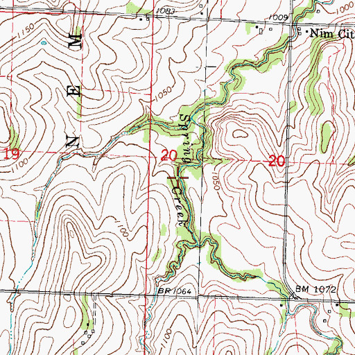 Topographic Map of Spring Creek, NE