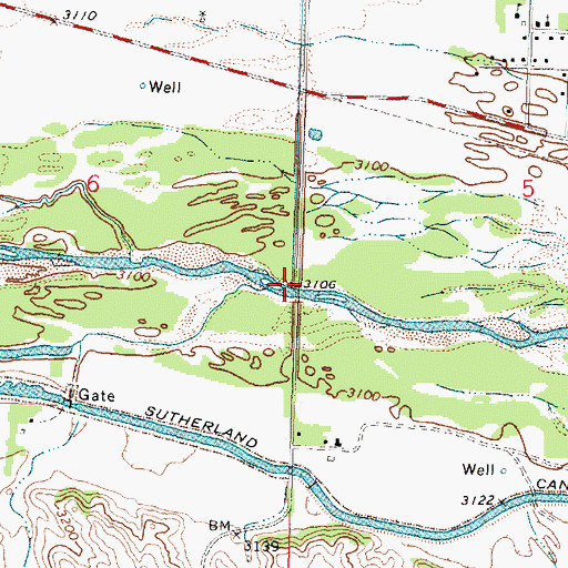 Topographic Map of Spring Creek, NE