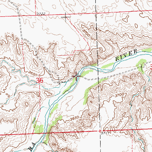 Topographic Map of Spring Creek, NE