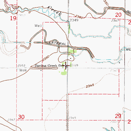 Topographic Map of Spring Creek School, NE