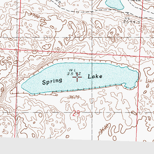 Topographic Map of Spring Lake, NE