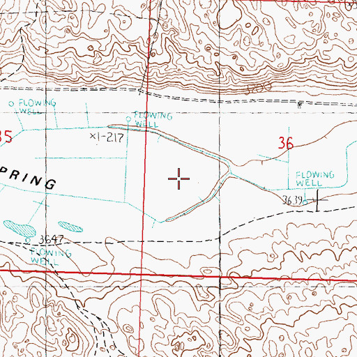 Topographic Map of Spring Valley, NE