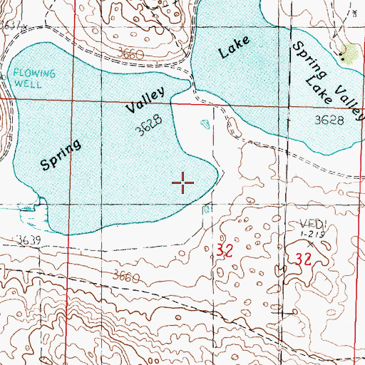 Topographic Map of Spring Valley Lake, NE