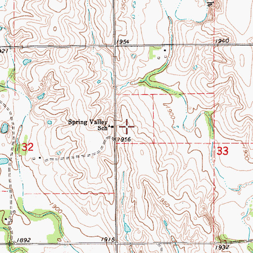 Topographic Map of Spring Valley School, NE