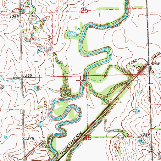 Topographic Map of Otoe Creek, NE