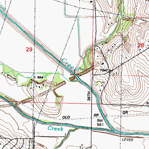 Topographic Map of Big Elk Creek, NE