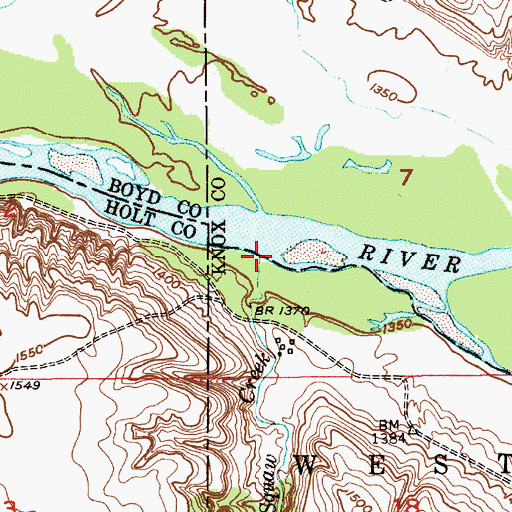 Topographic Map of Red Otter Creek, NE