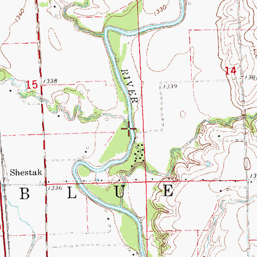 Topographic Map of Otoe Creek, NE