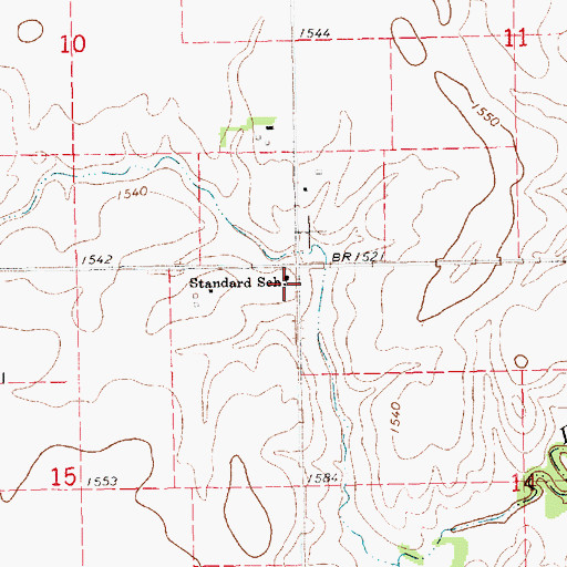 Topographic Map of Standard School, NE