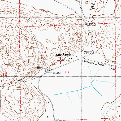 Topographic Map of Star Ranch, NE