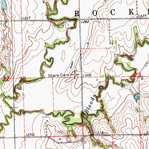 Topographic Map of Stark Cemetery, NE