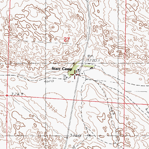Topographic Map of Starr Camp, NE