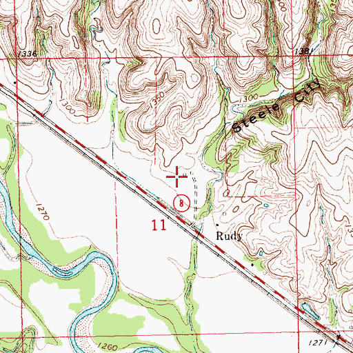 Topographic Map of Steele City Canyon, NE