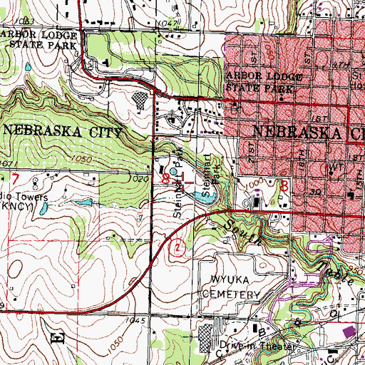 Topographic Map of Steinhart Park, NE