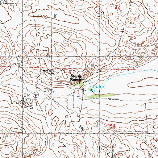 Topographic Map of Sterns Ranch, NE