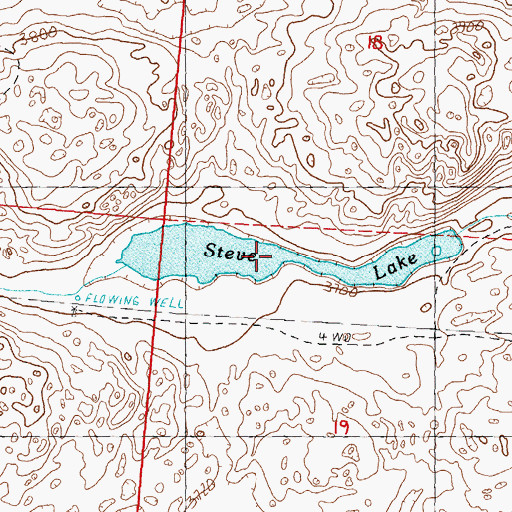 Topographic Map of Steve Lake, NE
