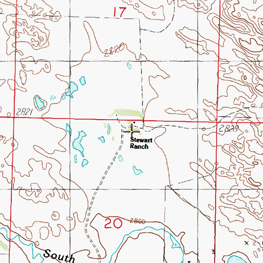 Topographic Map of Stewart Ranch, NE