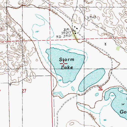 Topographic Map of Storm Lake, NE