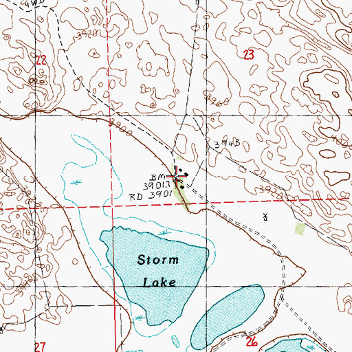 Topographic Map of Storm Lake Ranch, NE
