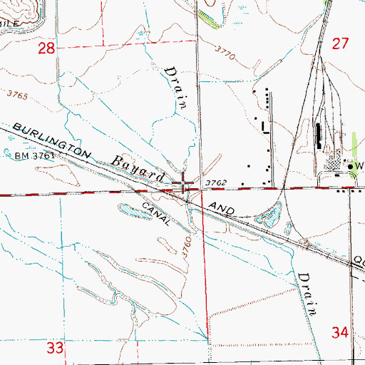 Topographic Map of Stuckenhole Drain, NE