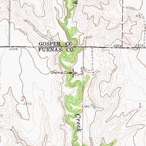 Topographic Map of Stump Cemetery, NE