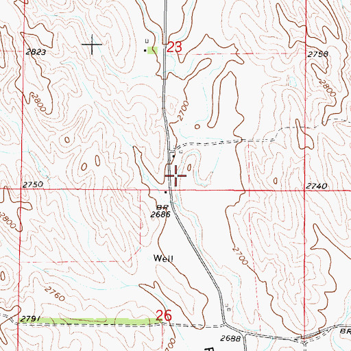 Topographic Map of Stump Ditch, NE