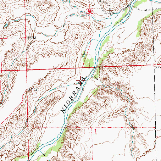 Topographic Map of Sturgeon Drain, NE
