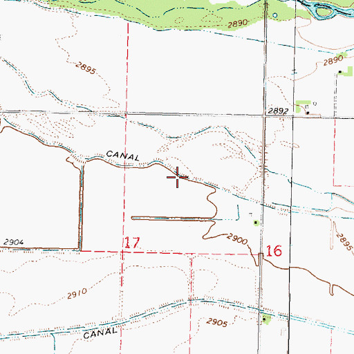 Topographic Map of Suburban Canal, NE