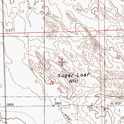 Topographic Map of Sugar Loaf Hill, NE
