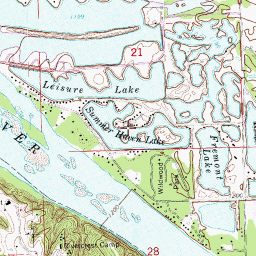 Topographic Map of Summer Haven Lake, NE