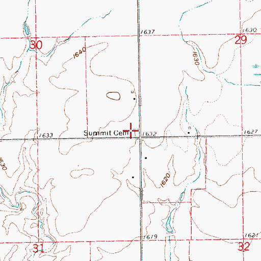 Topographic Map of Summit Cemetery, NE