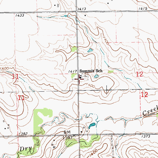 Topographic Map of Summit School, NE
