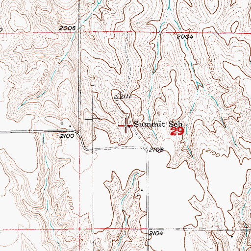 Topographic Map of Summit School, NE