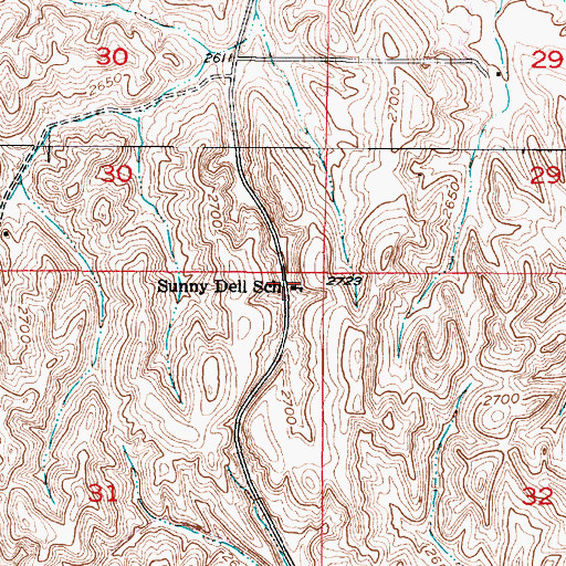Topographic Map of Sunny Dell School (historical), NE