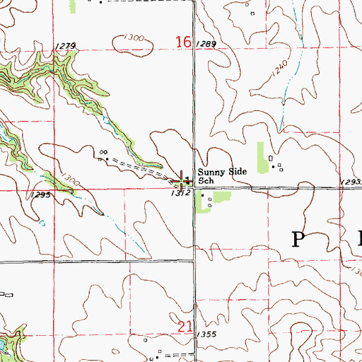 Topographic Map of Sunny Side School, NE