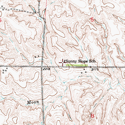 Topographic Map of Sunny Slope School (historical), NE