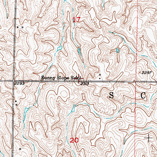 Topographic Map of Sunny Slope School (historical), NE