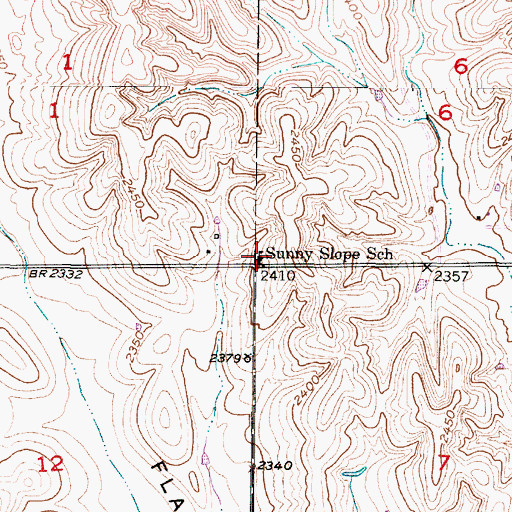Topographic Map of Sunny Slope School (historical), NE