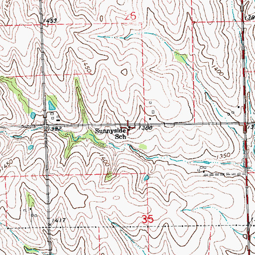 Topographic Map of Sunnyside School, NE