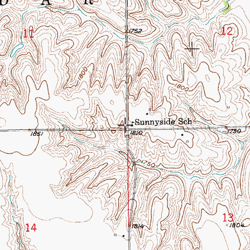 Topographic Map of Sunnyside School (historical), NE