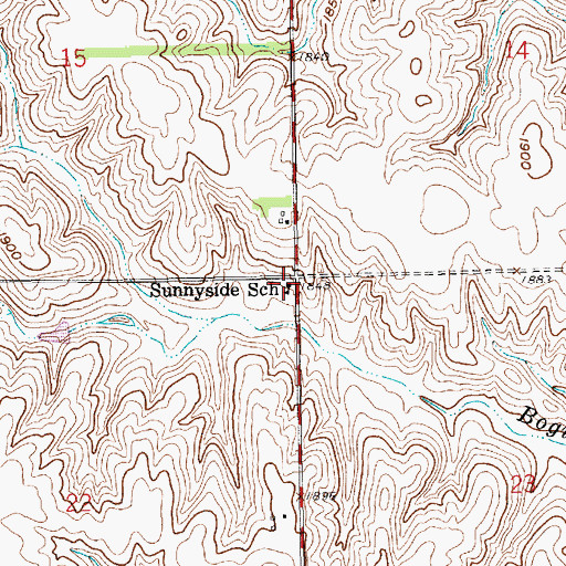 Topographic Map of Sunnyside School (historical), NE