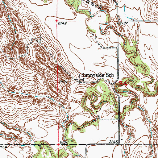 Topographic Map of Sunnyside School, NE
