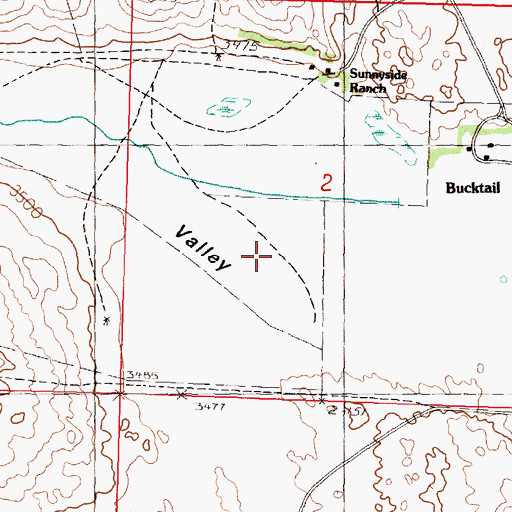 Topographic Map of Sunnyside Valley, NE