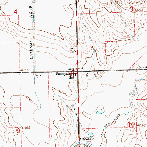 Topographic Map of Sunnyslope School (historical), NE